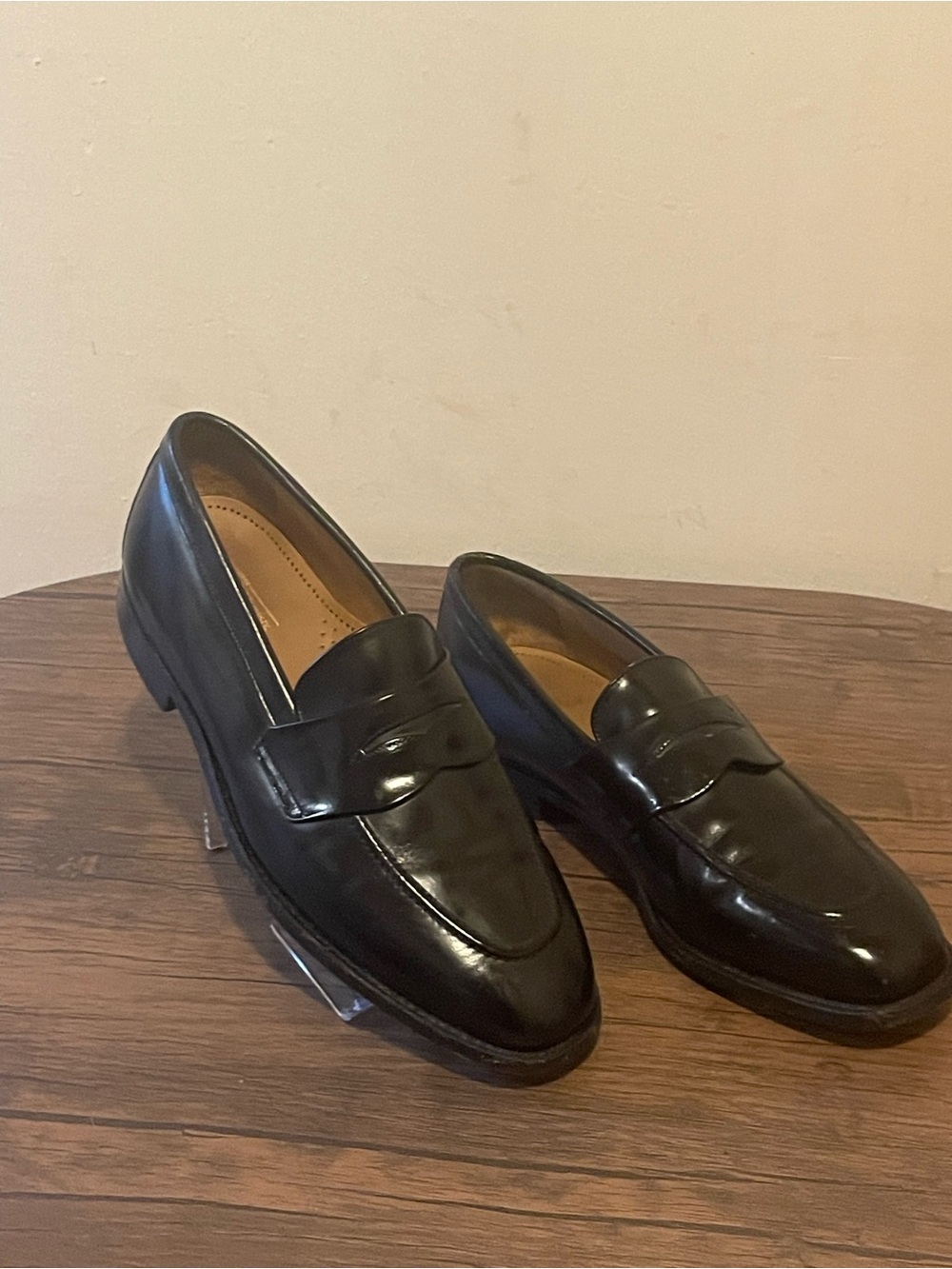 Johnston and Murphy Classic Black Leather Penny Loafers for Men 11
